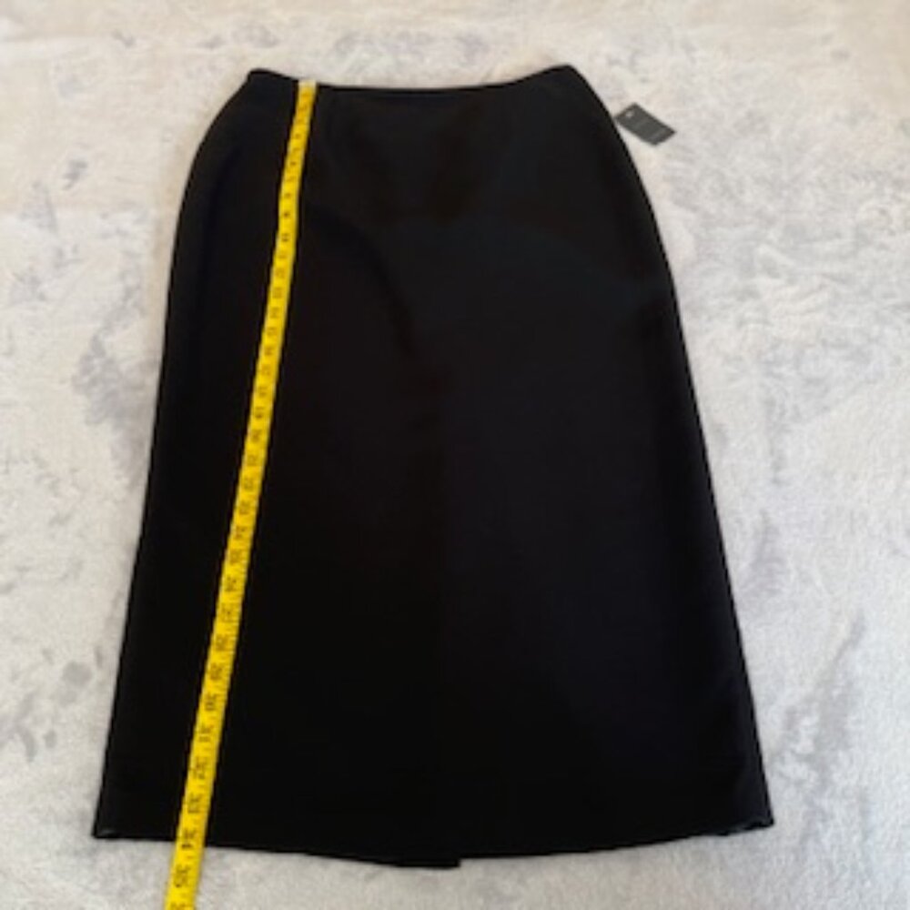 Liz Claiborne Women's Maxi Black Skirt Lined With Slit In Back 12 NWT - Picture 4 of 14